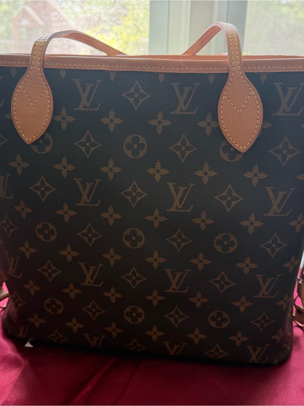 Louis Vuitton Brown Monogram Canvas Tote with Tan Trim Ballerina Pink
